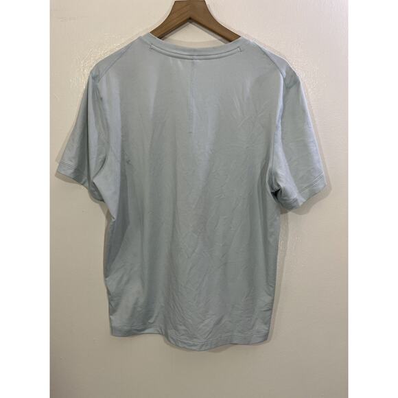 Lululemon Crewneck T-Shirt 12 Workout Pilates Basic Gym Minimalist Stretch Blue - Picture 7 of 13